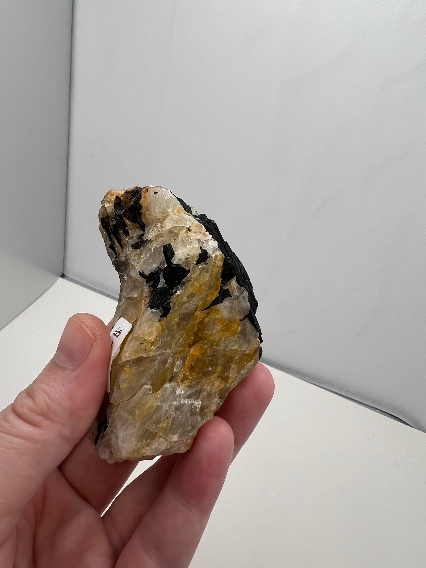 Black Tourmaline on Quartz